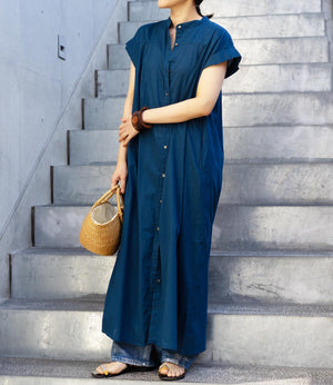 コットンロングワンピース