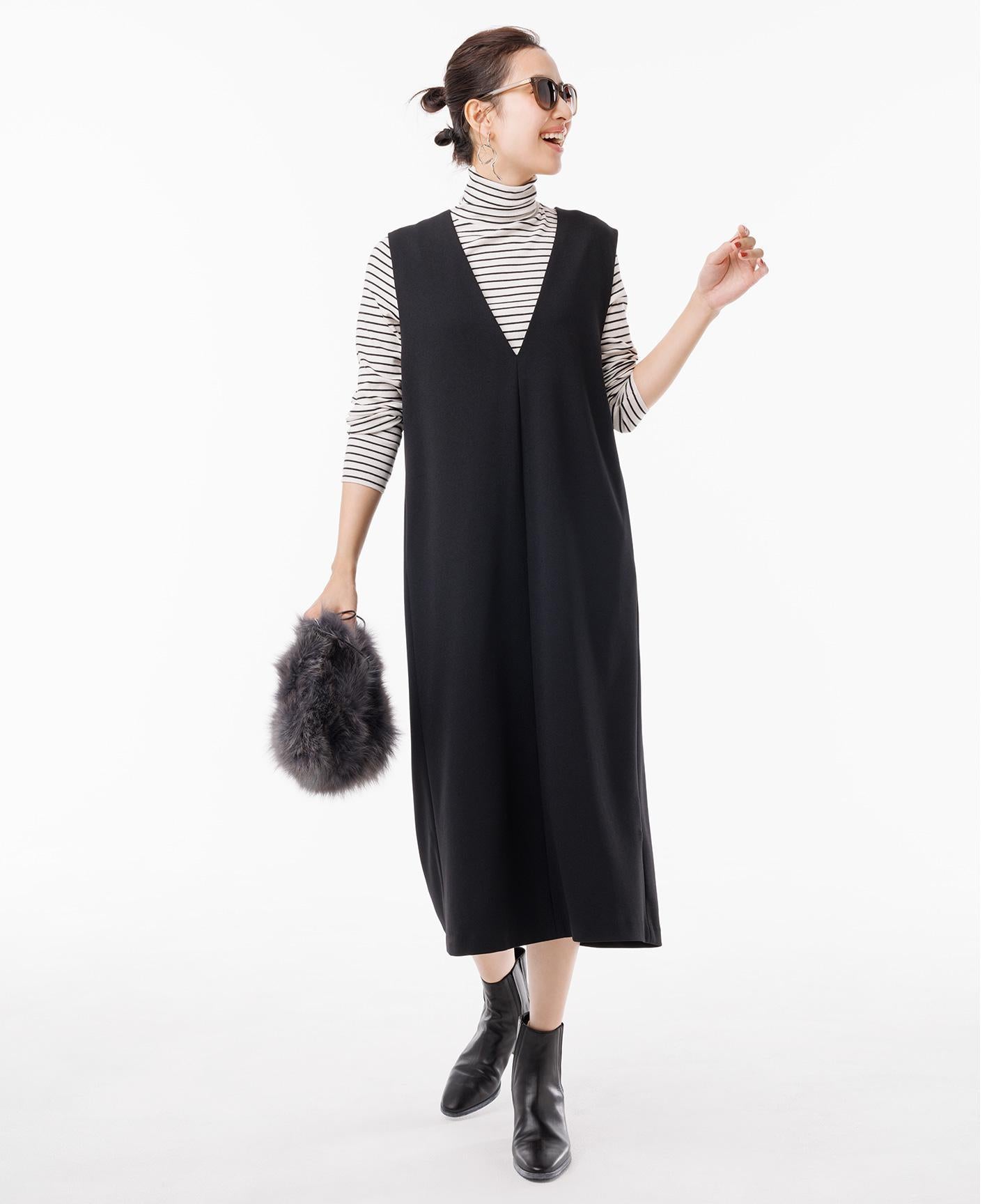 コットンカシミヤ タートルネックカットソー