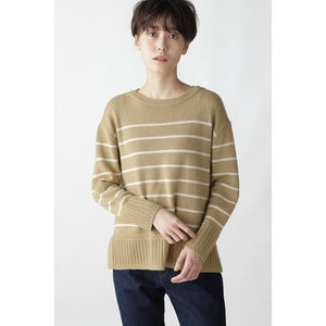 ウールカシミヤクルーボーダーＰＯ