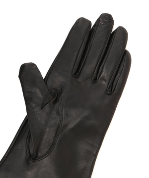 ファー×レザーグローブ