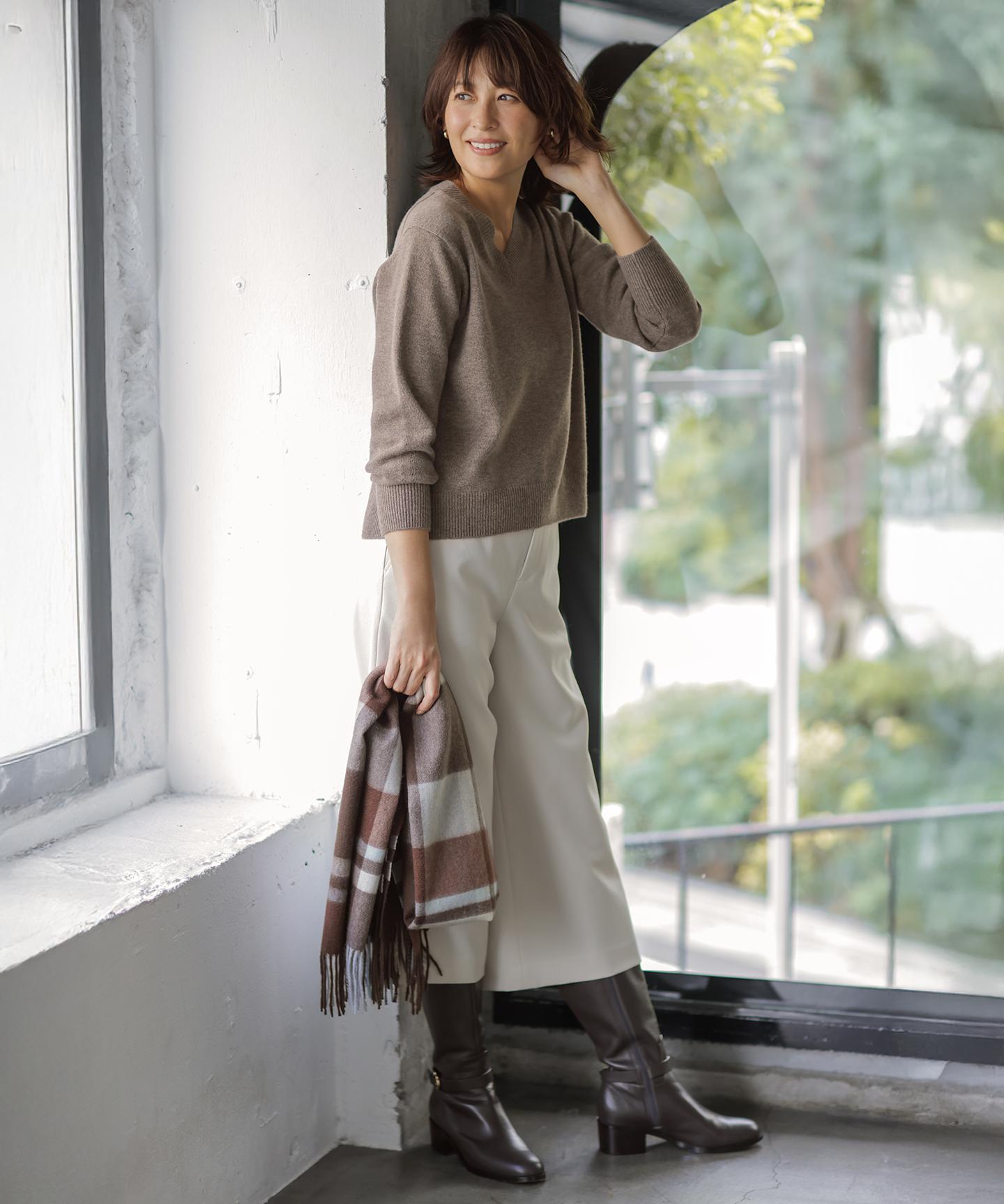 カシミヤチェック マフラー