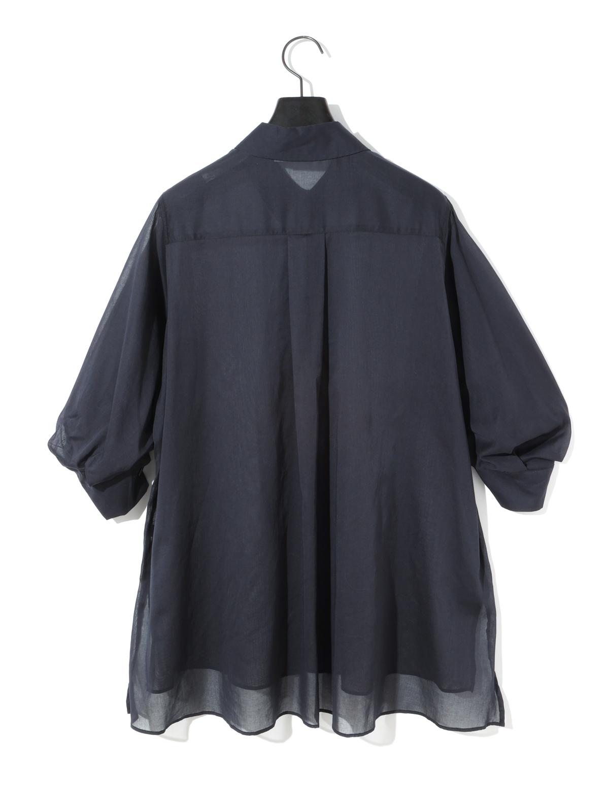MIDIUMISOLID for Ladies シアースリットスリーブチュニックシャツ