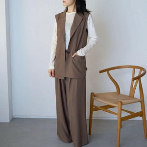 タックワイドパンツ