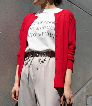 【UV加工・接触冷感】クルーネックカーディガン