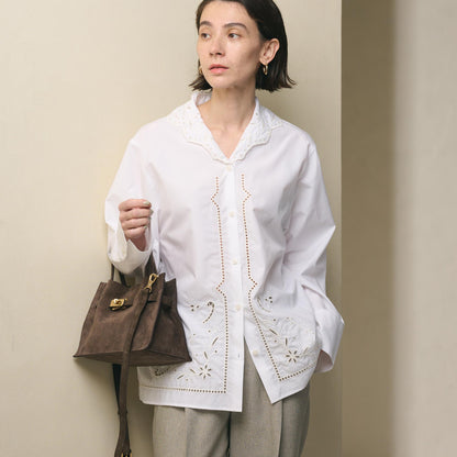 エンブロイダリーカラー シャツ