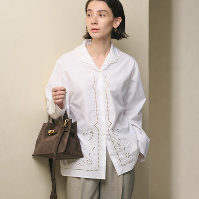 エンブロイダリーカラー シャツ