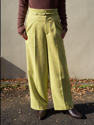 9分丈ハイウエストワイドパンツ