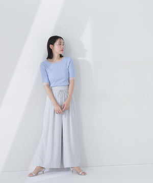 ナローリボンイージーワイドパンツ