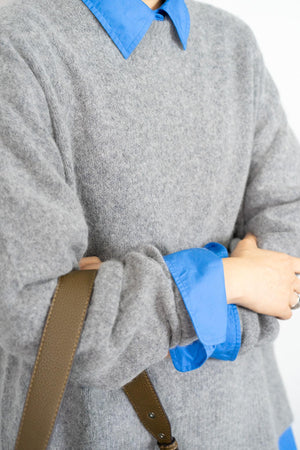 FOX混バックスリットオーバーニット