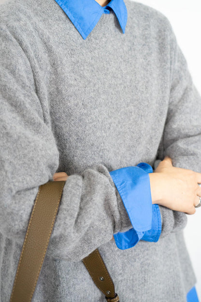 FOX混バックスリットオーバーニット