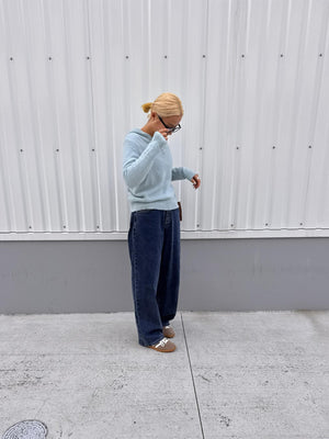 ウールフードニット