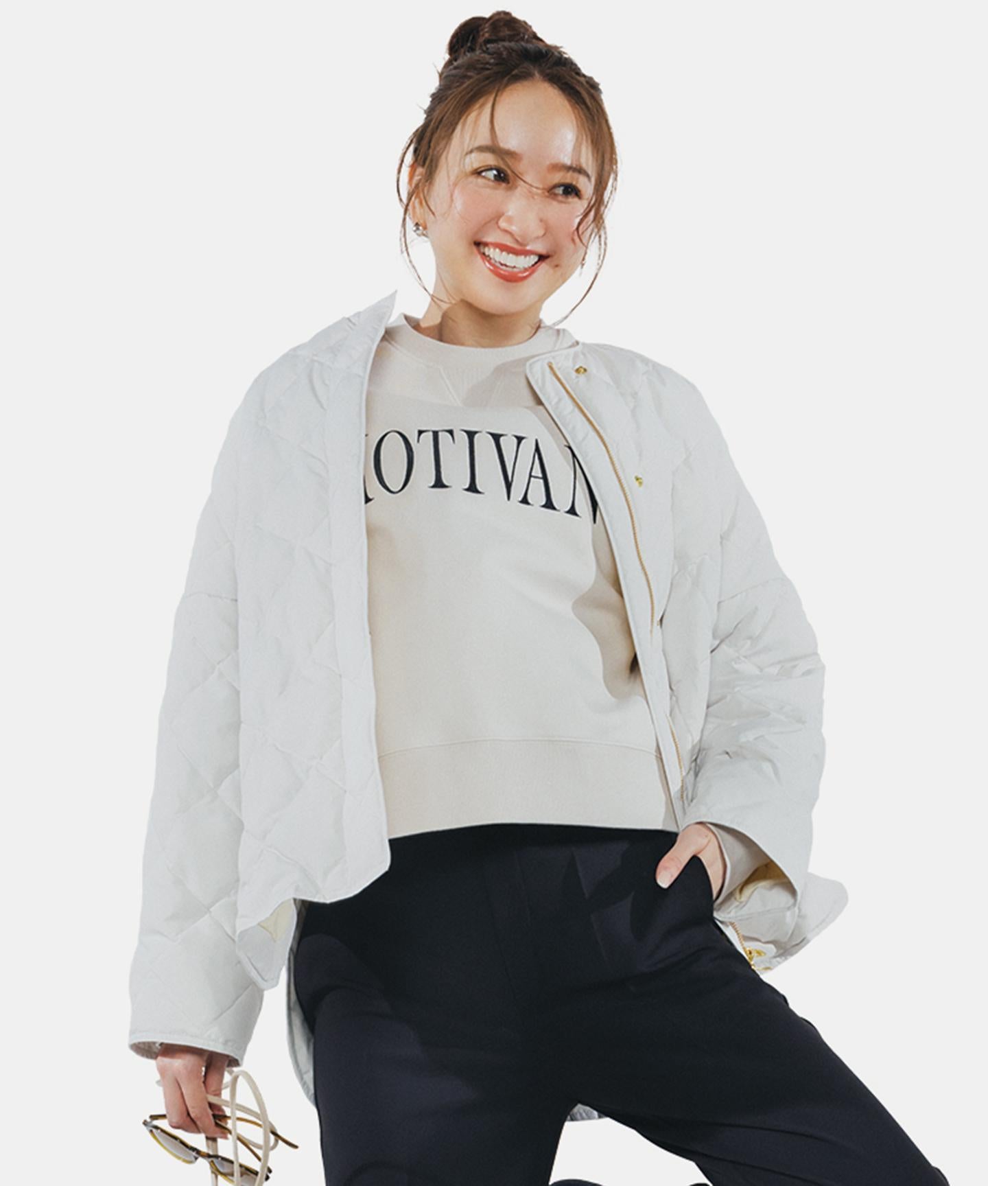 TAIONコラボ キルティングブルゾン