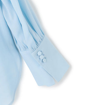 セルロースシルクビエラ ボウタイ付きブラウス