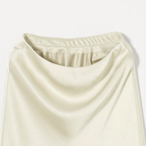 ポリエステルサテン マーメイドフレアスカート