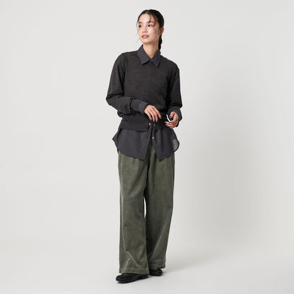 ウール レイヤードニット ウォッシャブル