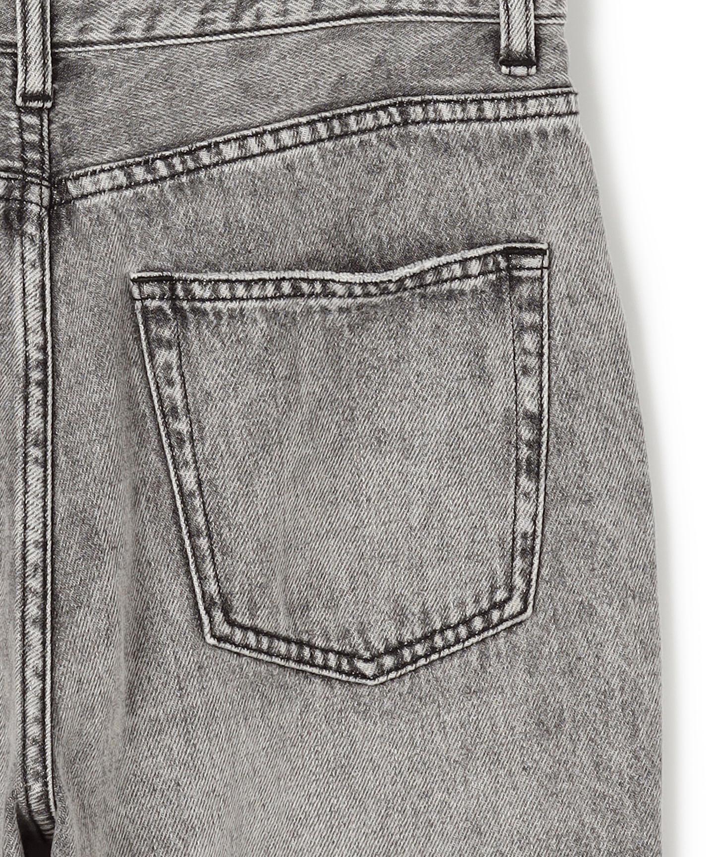 スリット ストレート デニム