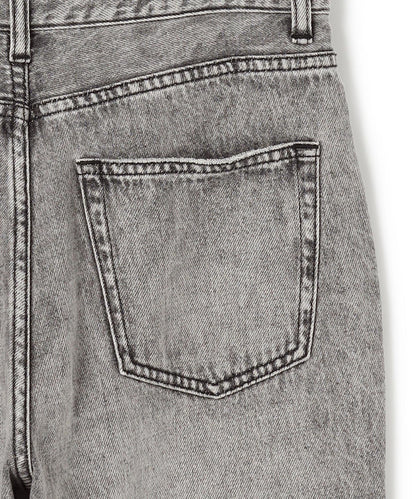 スリット ストレート デニム