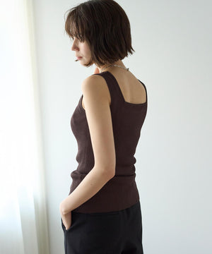 スゴ機能 リブタンクトップ