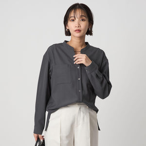 スキッパー ポケット ロングスリーブ シャツ マシンウォッシャブル