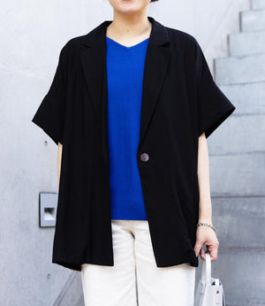 ワッシャーサテンシャツジャケット