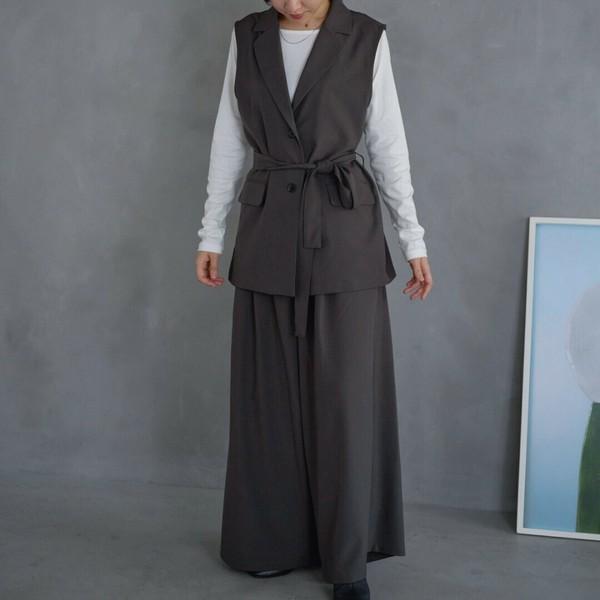 タックワイドパンツ