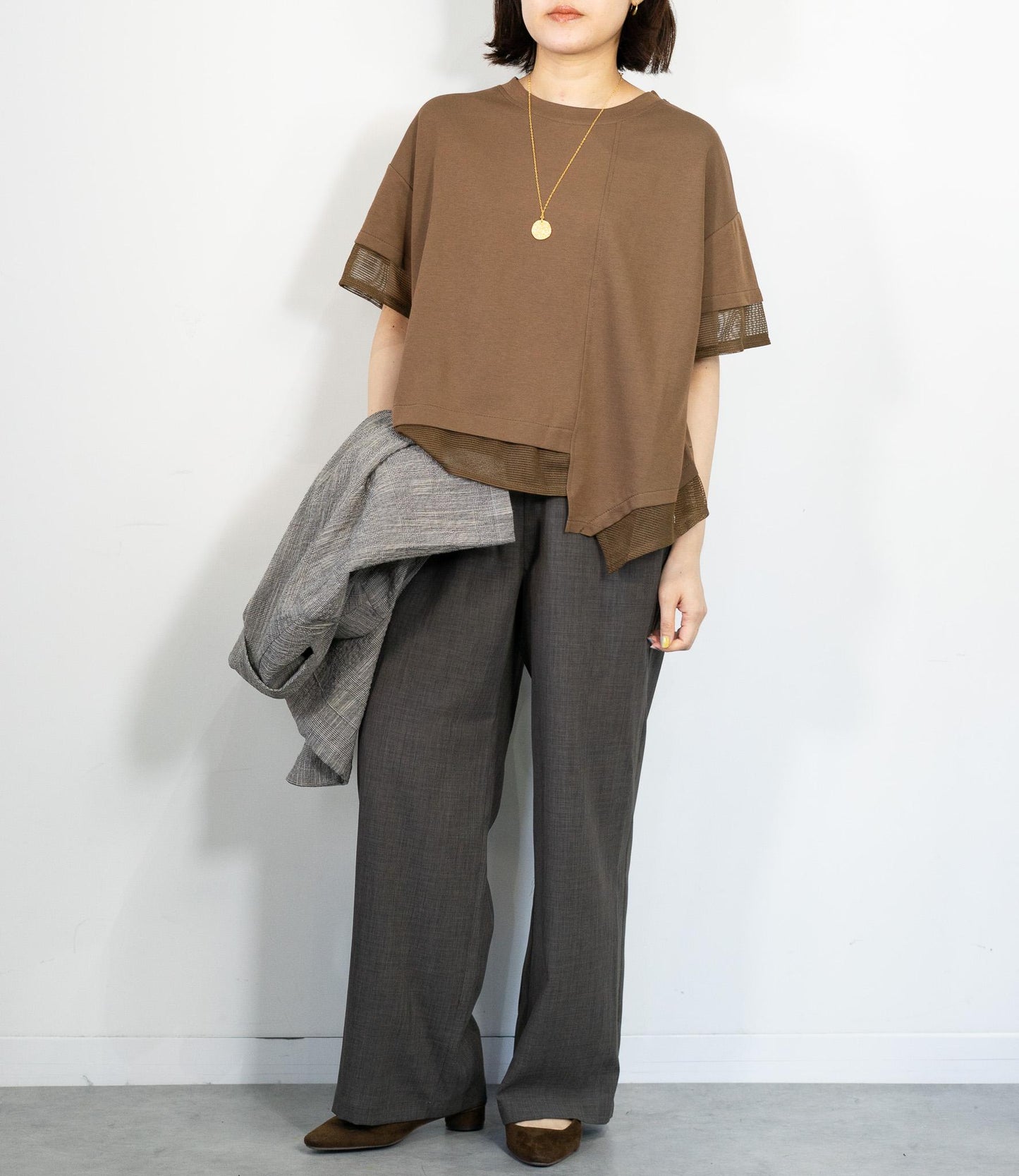 メッシュデザインTシャツ