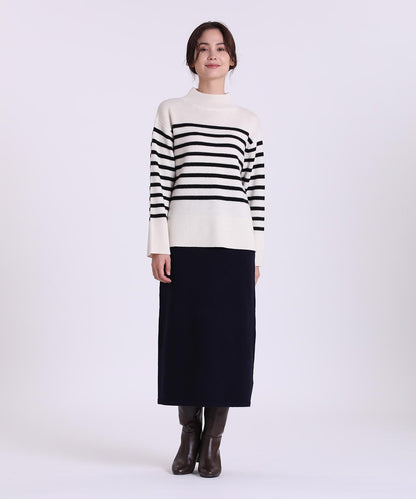 ストレートウールニットスカート