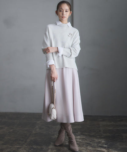 ウールカシミヤミックス ロールネック ニット