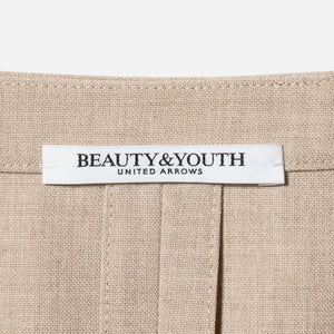 ポリエステルブレンド カラーレス ショートジャケット