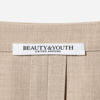 ポリエステルブレンド カラーレス ショートジャケット