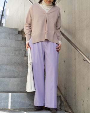 パールボタンVネックカーディガン