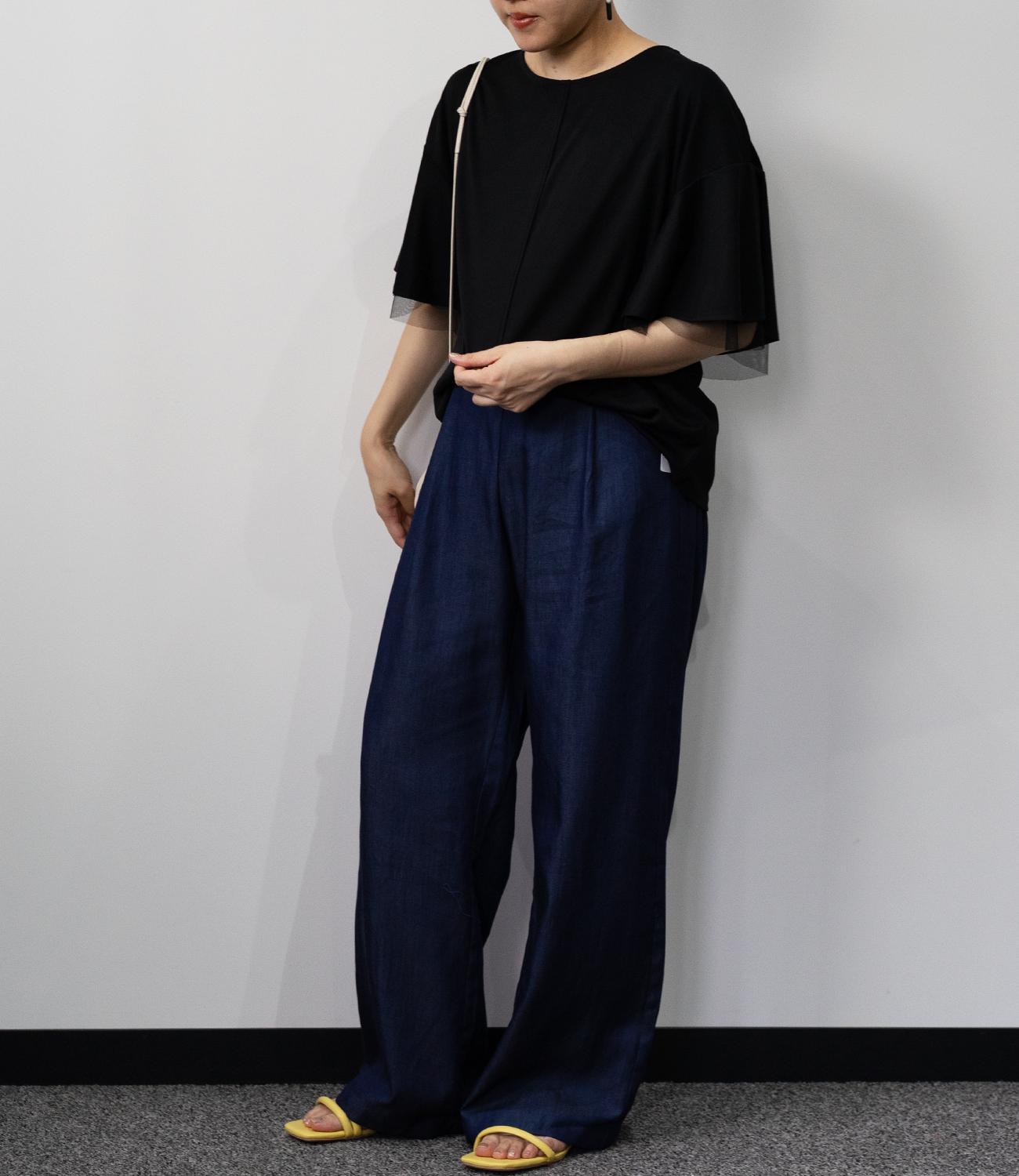 テンセルデニムストレートパンツ