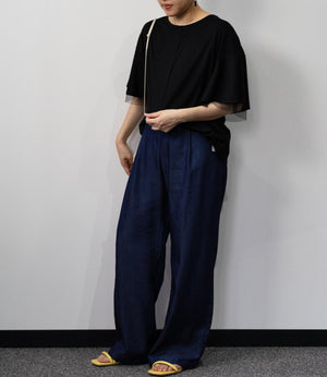 テンセルデニムストレートパンツ