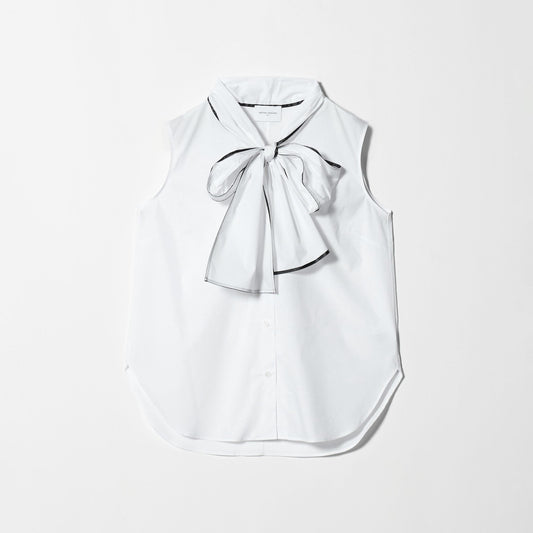 パイピング リボン ブラウス