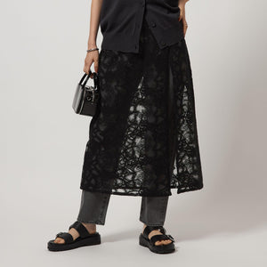 レース レイヤード スカート