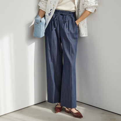 ［size SHORT/TALLあり］ニーハイフレアパンツ デニム 2 ストレッチ