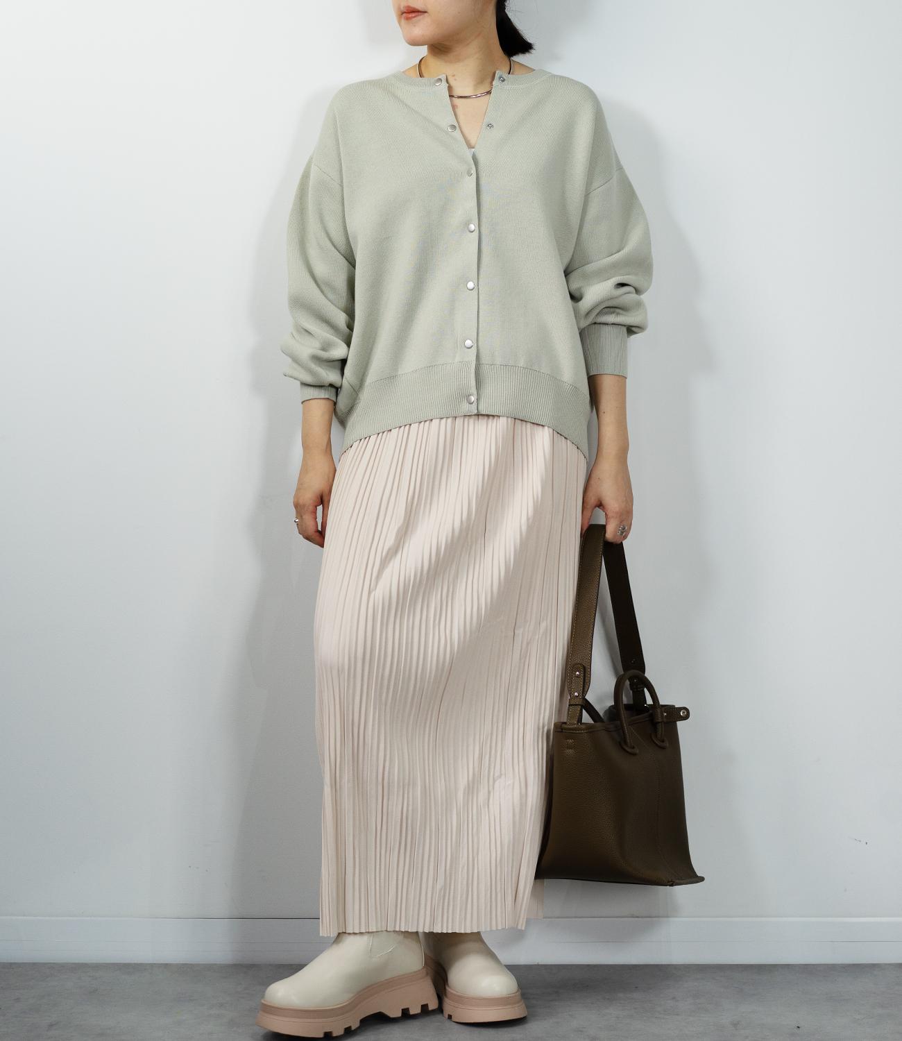 ドットボタンニットカーディガンブルゾン