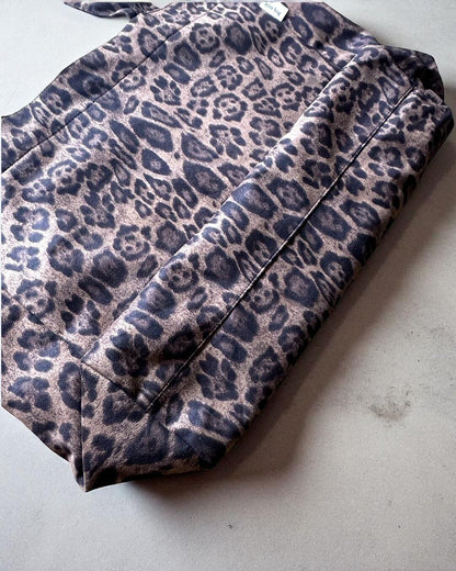 レオパード スエードショルダーバッグ