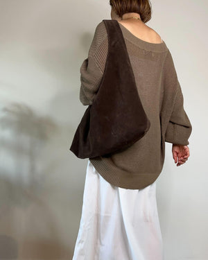 スエード調ワンショルダーバッグ