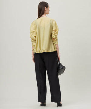 リヨセルナイロンワッシャー ノーカラーブルゾン