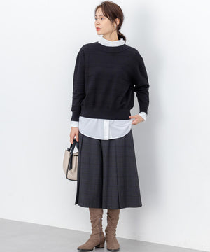 コットンタッチシャーティング刺繍入り ブラウス