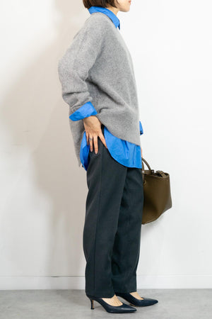 FOX混バックスリットオーバーニット