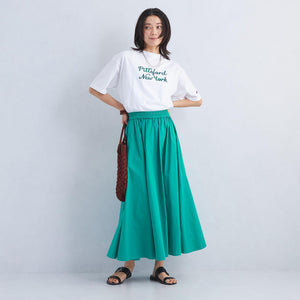 ボリューム ギャザー フレア スカート