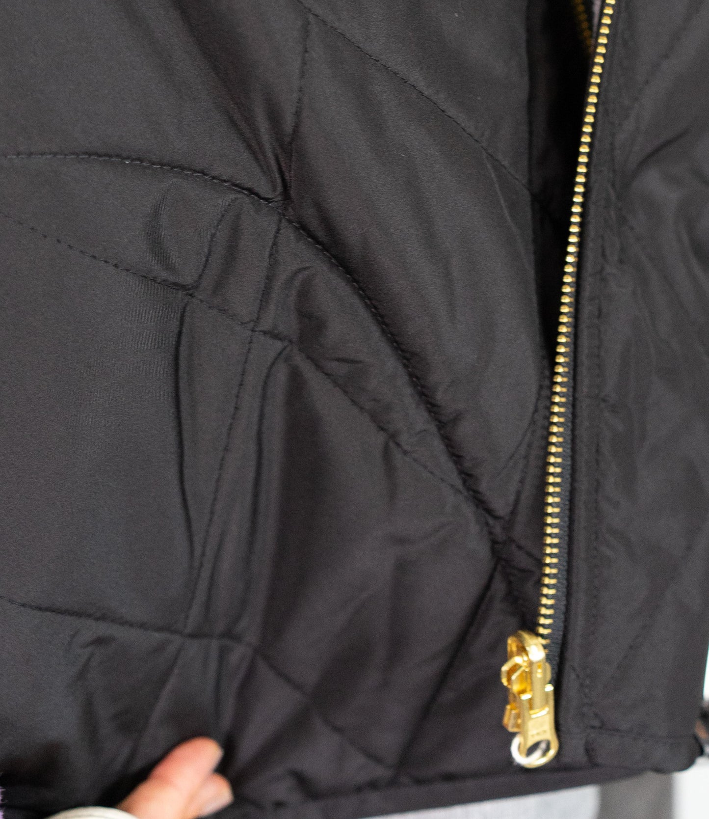 リバーシブルファーキルティングアウター