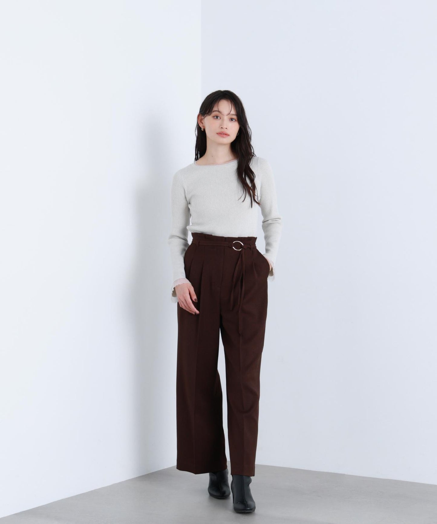 ダブルベルトワイドパンツII