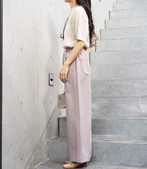 ウエストドロストイージーワイドパンツ