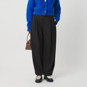 毛ポリエステル カーブパンツ ウォッシャブル