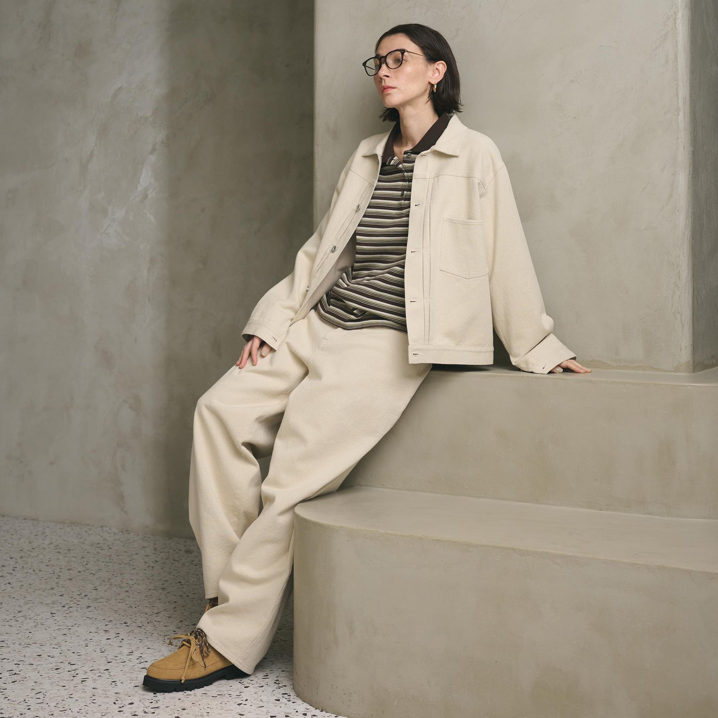 コットンツイルジャケット ウォッシャブル