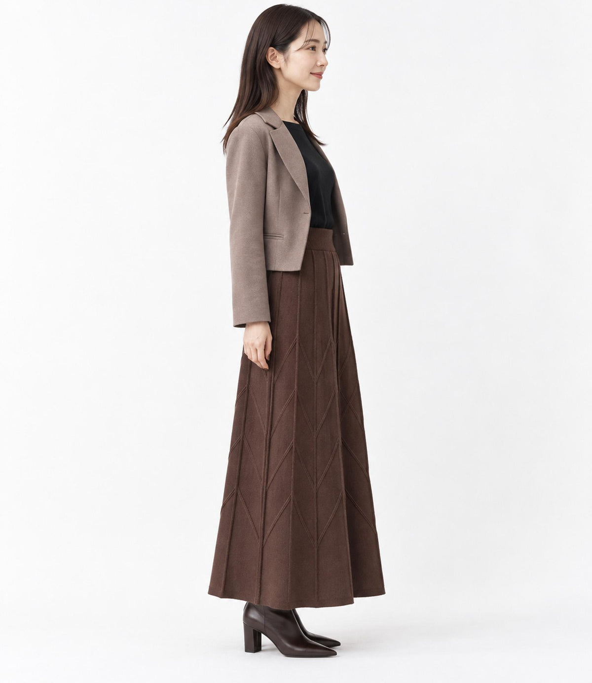 シェブロンニットスカート