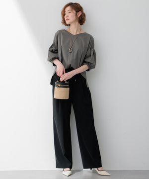 スムースデザイン パフスリーブ カットソー